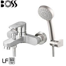 BOSS 台灣製造 304不銹鋼沐浴龍頭 不鏽鋼水龍頭 西班牙賽道陶瓷閥芯 BHW 拉絲, 1個
