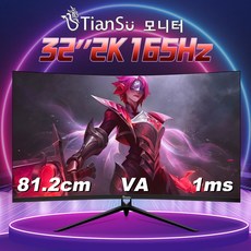 Tiansu 27인치모니터 32인치모니터 게이밍 컴퓨터 모니터 24인치모니터 qhd 27인치 모니터 165hz모니터 모니터 32인치, 81.2cm