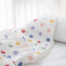 스노우리플 애플 냉감 여름이불, 화이트-스프레드SS, 화이트