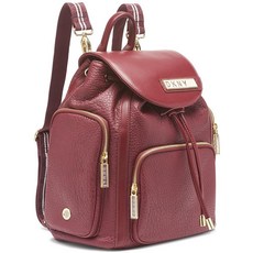DKNY 지퍼 파우치가 있는 소프트사이드 백백 프림로즈 35.6cm(14인치) 와인. 14인치 부드러운 뒷면