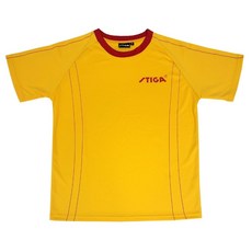 STIGA 桌球服運動上衣 透氣舒適 吸濕排汗 專業運動剪裁, 1個, ST-118-1 黃,2XS, 黃