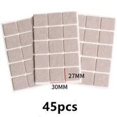 72pcs 펠트 의자 다리 패드 라운드 바닥 보호대 자체 접착 가구 커버 음소거 범퍼 홈 피트 매트, [03] 30x27mm-45pcs