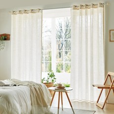 네츄럴 에코 광목 레이스 린넨 커튼 1color 2size 4type