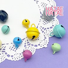 하태하태 파스텔 컬러 방울 (낱개판매) 22mm 14mm 키링 악세사리 부자재 미니 방울, 소 (14mm), 12.스카이블루(1ea), 1개