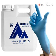 철공자 쌍곰 완결바르다 6L + 작업장갑 방수액 액체형 시멘트 액체 침투 방수제, 1세트