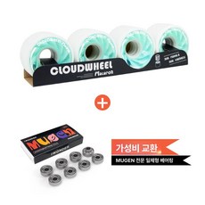 스케이트보드 흡수 롱보드부품 댐핑 휠 전동보드 전동바퀴 안전용품 충격 세트 바퀴 제품, 10. 흰색+파랑 65mm 프로 베어링