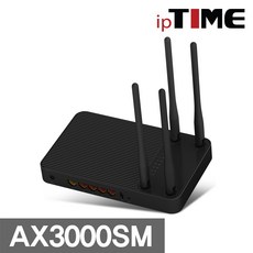 ipTIME AX3000SM 블랙 WIFI6 듀얼밴드 유무선공유기, 1개