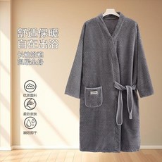 浴巾浴裙成人浴袍吸水速乾加厚長袖秋冬柔軟情侶睡袍洗澡穿式浴衣