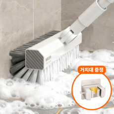 레츠굿 욕실 바닥 롱 청소솔, 화이트, 1개