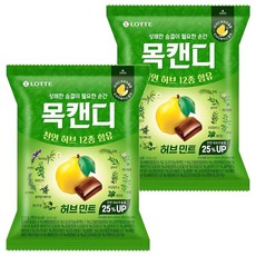 롯데 목캔디 허브민트 217g x 2봉, 2개