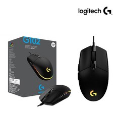 [로지텍 코리아 정품] 로지텍 G102 2세대 게이밍 유선마우스 (정품 박스), 블랙, 로지텍 G102 정품 박스