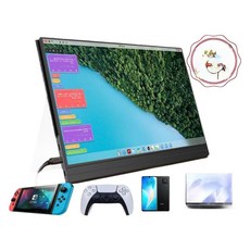 보조모니터 포터블 고화질 HDMI브래킷 인치 업무 노트북 확장 스크린, 15.6인치, 3. HDMI 가죽 케이스