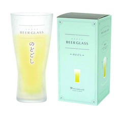 도요사사키 비어 글라스 목넘김 410ml 유리 맥주잔 개별 박스, 1개