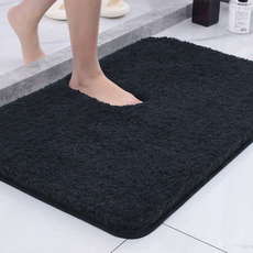 <르코이> 먼지없는 호텔식 욕실 발매트 빨아쓰는 부드러운 흡수 빠른 논슬립 블랙, 9.블랙