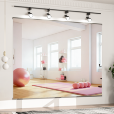 Brendayia 전체 몸 거울 1435x600mm 댄스 거울 요가 스튜디오 대형 홈 체육관 거울 홈트레이닝 거울 붙이는거울, 3pcs