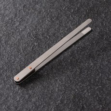 茶道六君子茶具配件，茶夾、茶杯鑷子、茶巾、茶刀、茶匙、茶葉夾子，泡茶工具, 純鈦茶夾-純色, 1個