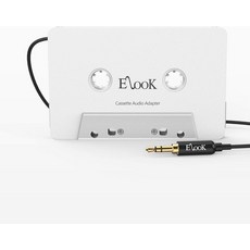 Elook 카세트어댑터 변환기 레트로 자동차 카세트 보조 어댑터 휴대폰 MP3 등을 위한 3.5mm 범용 오디오 케이블 테이프 어댑터. 블랙, Black, UsHmcaW0101, Black