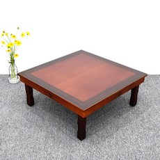 남원은행공방 흑단 2.7자 교자상 81 x 81 x 31cm, 붉은 대추색