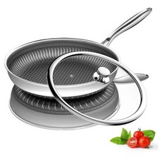 Siemzon 코팅벗겨짐 없는 316 STS 스텐 통7중 벌집코팅후라이팬, 1개, 30cm