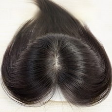 샤일리 여성 인모 정수리 볼륨업 부분가발, 자연블랙+가르마타입, 1개