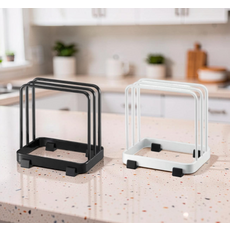 도마 거치대 심플형 정리대 주방 소품 정리함 걸이 미니멀리즘, 블랙