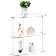 테이시박스 코너 선반 2단 욕실 카운터 정리함 아크릴 카운터탑 주방 사무실 배니티 메이크업 스파이스용