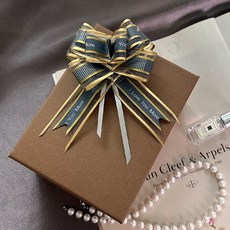 바이제이알 선물 포장 1초 완성리본 10개, 진회색 스몰