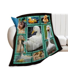 Duck Decor 담요 - 따뜻하고 부드러우며 플러시하며 가벼운 플리스 플란넬 구스 스터프 소녀 남아 어린이 아기 여성 남성 성인을 위한 선물 겨울 소파 침구 10