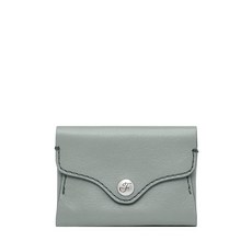 Fossil 여성용 헤리티지 가죽 카드 케이스 지갑 여성용 스모키 블루