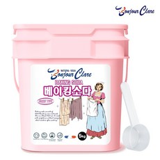 봉쥬르끌레어 베이킹소다 프렌치 프리미엄 버킷 5kg 1개 / 탈취제 다목적세정제
