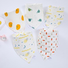 공장 직판 아기 침 수건 삼각 수건 순면 이중 단추 방수 신생아 주머니 어린이 목도리 목도리, 과일 시리즈