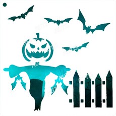 ST-CU1-0087 萬聖節 繪畫 鏤空 模板, 1個