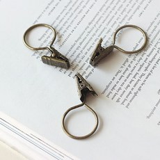 버니쉬 화이트 고리집게 (내경 2cm) 커튼링집게, 20개