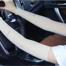 36 brushes 現貨．夏季防曬袖套 冰絲袖套【HS6014】戶外遮陽 騎車防曬 冰絲透氣, 卡其, 1個