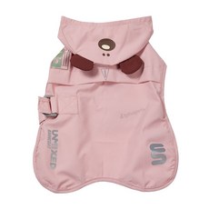 艾爾發寵物 UNMIXED 動物造型尼龍寵物雨衣 防雨斗篷 6種尺寸, 粉色,S, 1個