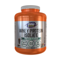 NOW Foods 分離乳清蛋白粉 Dutch Chocolate, 2.268kg, 1罐