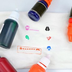 네임스탬프 의류 스탬프 네임 스티커 도장 재료 의류용 잉크 10ml 의류용스탬프, 의류용잉크10ml