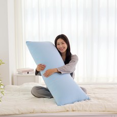 끌어안기 딱 좋은 크림 대형 바디필로우 방수형, 윈디 블루