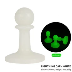 캠핑용 천둥 방지 캡 천둥 방지 안전 차양 로드 야외 텐트 폴 차양 모자, 03 White