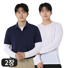 아소트 [1+1] 프리미엄 스포츠 골프 이너웨어 자외선차단 UV 쿨링 남성 냉감 라운드 긴팔 티셔츠