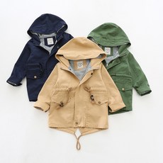 POKO兒童連帽款風衣外套 春秋薄外套