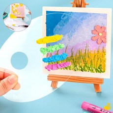 GOS 굿드로잉 투명 아크릴 팔레트 2p세트 10x15cm 타원형 미술팔레트