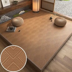 일본 다다미매트 다다미러그 시원한 카페트 대나무돗자리, 짚 편직 아이스 다이아몬드 0모공 착용