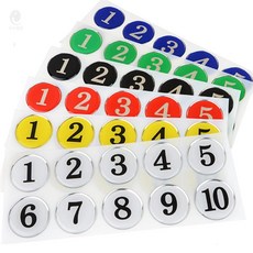 컬러 원형 에폭시 번호판 원형 번호판, 파랑 1~10