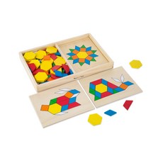 Melissa doug 패턴블럭과 보드 920644 (블럭포함), 1개