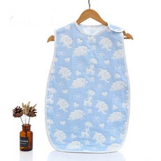 六層紗防踢被 透氣吸汗四層泡泡紗睡袋 背心式嬰兒睡袋 寶寶睡袋 背心式防踢被
