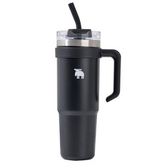 MOZ 스웨덴 포스코 316 스텐 1L 대용량 보온보냉 손잡이 텀블러 보온병, 1개, 1000ml, 노르딕블랙