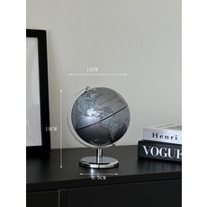 미니 소품 악세사리 타자 달력 흔들말 가림막 시계, 1개, 실버 지구본 메탈릭