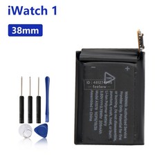 全新iWatch 4/5 44mm 手錶電池，適用於蘋果 Watch Series 3/1/2 38mm/42mm, 1個, 1代 38mm-A1578