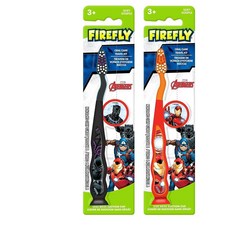 Firefly 아동용 밸류 팩 어벤져스 부드러운 칫솔모 칫솔 보호용 칫솔 커버 잡기 쉬운 손잡이 이동 중에도 적합 만 3세 이상 12팩161171, Firefly 아동용 밸류 팩 어벤져스, 부드러운 칫솔